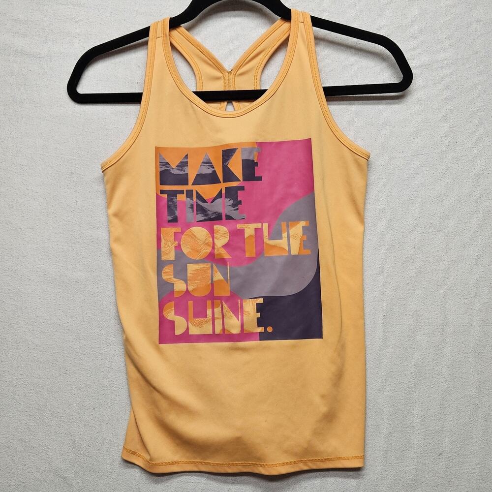 All in Motion Tank Top Girls Large 10/12 Make Time For The Sunshine Athletic Wor